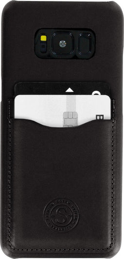 Serenity Dual Pocket Leather Back Cover Samsung Galaxy S8 Timeless Black
