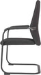 Serie 125 sledestoel, frame chroom, stof zwart