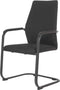 Serie 125 sledestoel, frame chroom, stof zwart