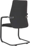 Serie 125 sledestoel, frame chroom, stof zwart