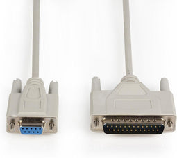 Seriële kabel SUB-D 9-Pins Female - SUB-D 25-Pins Male 2.00 m Ivoor