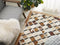 SERINOVA - Patchwork vloerkleed - Bruin - 140 x 200 cm - Koeienhuid