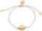 Scmyk BG-260 H - Armband - Goudkleurig schelpje - Creme koord