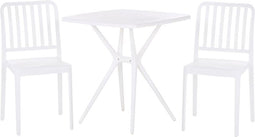 SERSALE - Bistroset voor 2 - Wit - Synthetisch materiaal