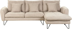 SERSAN - Hoekbank - Beige - Linkerzijde - Chenille