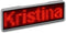Sertronics LED naamplaatje 9.3x3cm zilveren rand - LED Kleur - Rood
