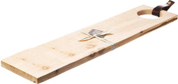 Serveerplank Blanco Lang met leren handvat - 65x15 - Scottish Made