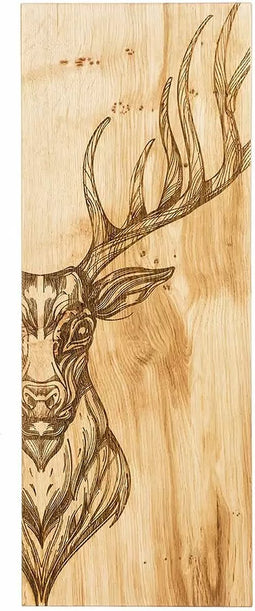 Serveerplank Edelhert Groot - 60x25 - Schots Eikenhout - Scottish Made