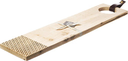 Serveerplank GEO Lang met leren handvat - 65x15 - Scottish Made