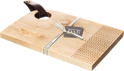 Serveerplank GEO Small met leren handvat - 30x20 - Scottish Made