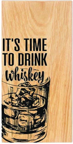 Serveerplank IT'S TIME TO DRINK WHISKEY - 30x15 - Schots Eikenhout - Scottish Made (kopie)