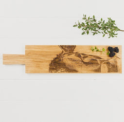 Serveerplank Jersey koe Lang - 60x15 - Schots Eikenhout - Scottish Made
