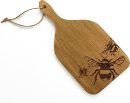 Serveerplank Peddel Bijen Small - 30x15 - Schots Eikenhout - Scottish Made