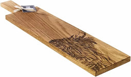 Serveerplank Schotse Hooglander Lang - 60x15 - Schots Eikenhout - Scottish Made