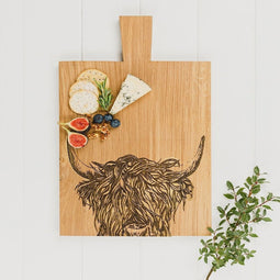Serveerplank Schotse Hooglander Medium - 35x25 - Schots Eikenhout - Scottish Made