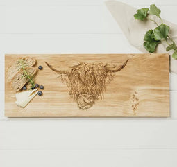 Serveerplank Shotse Hooglander Groot - 60x25 - Schots Eikenhout - Scottish Made