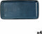 Serveerschaal Bidasoa Ikonic Keramisch Blauw (28 x 14 cm) (Pack 4x)