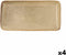 Serveerschaal Bidasoa Ikonic Keramisch Bruin (28 x 14 cm) (Pack 4x)