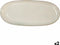 Serveerschaal Bidasoa Ikonic Wit Keramisch (36 x 16 cm) (Pack 2x)