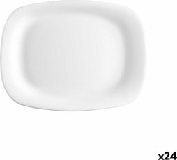 Serveerschaal Bormioli Rocco Parma Rechthoekig Wit Glas (18 x 21 cm) (24 Stuks)