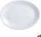 Serveerschaal Luminarc Feston Ovalen Wit Glas (Ø 33 cm) (6 Stuks)