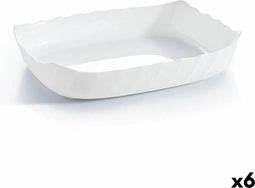 Serveerschaal Luminarc Smart Cuisine Rechthoekig Wit Glas 29 x 30 cm (6 Stuks)