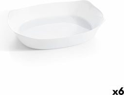 Serveerschaal Luminarc Smart Cuisine Rechthoekig Wit Glas 38 x 27 cm (6 Stuks)