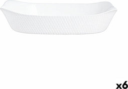 Serveerschaal Luminarc Smart Cuisine Wit Glas 34 x 25 cm (6 Stuks)