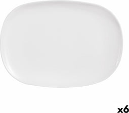 Serveerschaal Luminarc Sweet Line Rechthoekig Wit Glas 35 x 24 cm (6 Stuks)
