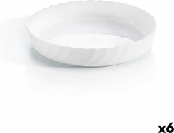Serveerschaal Luminarc Trianon Ovalen Wit Glas (Ø 26 cm) (6 Stuks)