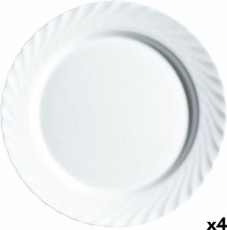 Serveerschaal Luminarc Trianon Wit Glas (32,5 cm) (4 Stuks)