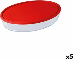 Serveerschaal Ô Cuisine Cook&store Ocu Met deksel 3 L Transparant Glas Siliconen 5 Stuks