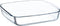 Serveerschaal Ô Cuisine Vierkant 25 x 22 x 5 cm Transparant Glas (6 Stuks)
