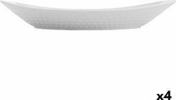 Serveerschaal Quid Gastro Keramisch Wit (39,5 x 19 x 8 cm) (4 Stuks)