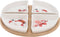 Serveerset voor snacks, bamboe dienblad Ø 22 cm