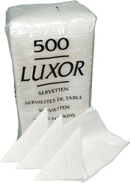 Servet - papier - 33x33cm - wit - 500 stuks