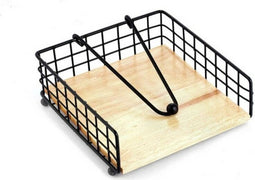 Servethouder Confortime Rustic Zwart Metaal (19 x 19 x 7 cm)