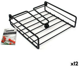 Servethouder Confortime Zwart Metaal 19 x 19 x 5 cm (12 Stuks)