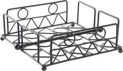 Servethouder DKD Home Decor Geometrisch Zwart Metaal 18 x 18 x 7 cm