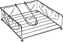 Servethouder Versa Hartjes Metaal Staal (18,5 x 6 x 18,5 cm)