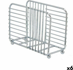 Servethouder Zilverkleurig Metaal 14,5 X 11,5 X 6,5 Cm (6 Stuks)