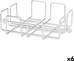 Servethouder Zilverkleurig Metaal 19,3 x 6,5 x 19,3 cm (6 Stuks)