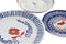 Serviesset DKD Home Decor Blauw Wit Rood Porselein Mediterrane 18 Onderdelen 27 x 27 x 3 cm (2 Stuks)