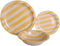 Serviesset Home ESPRIT Geel Blauw Rood Keramiek Strepen Mediterrane 27,5 x 27,5 x 2,8 cm 18 Onderdelen
