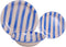 Serviesset Home ESPRIT Geel Blauw Rood Keramiek Strepen Mediterrane 27,5 x 27,5 x 2,8 cm 18 Onderdelen