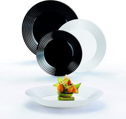 Serviesset Luminarc 1900 Glas Zwart-wit (18 Onderdelen)