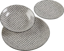 Serviesset Versa Circe Zwart Porselein (18 Onderdelen)