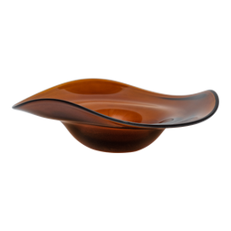 Serving bowl Recycled Glass Wave Brown / Recycled glass