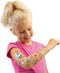 SES - 3 in 1 Glamour tattoos - zelf tatoeages maken - met 4 kleuren biologisch afbreekbare glitters, diamant steentjes en speciale huidlijm - knutselen meisjes