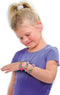 SES - Bedelarmbanden - sieraden maken - 3 armbanden - armbandjes maken meisjes - inclusief 18 bedels en glitter stickers - speelgoed 3 jaar